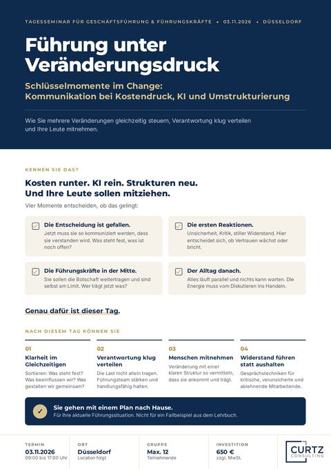 Flyer Führung unter Veränderungsdruck